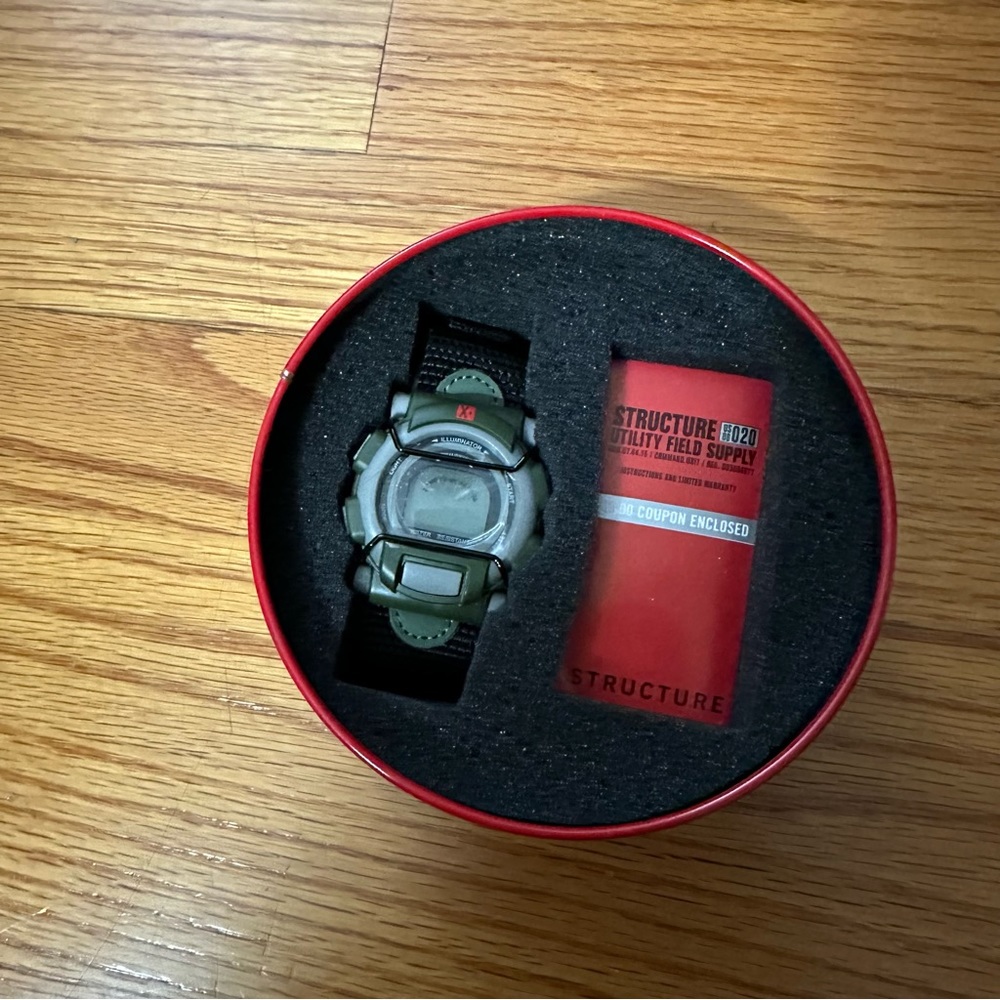 NEW StructureOlive Green Watch- Velcro Strap